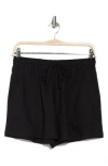 Splendid Marseille Linen Blend Drawstring Shorts In Black