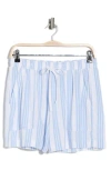 Splendid Marseille Linen Blend Drawstring Shorts In Blue
