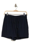 Splendid Marseille Linen Blend Drawstring Shorts In Navy