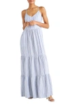 Splendid Marseille Stripe Tiered Cotton Maxi Sundress In Marseille Stripe