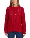 Splendid Martyne Cable Knit Sweater In Ruby