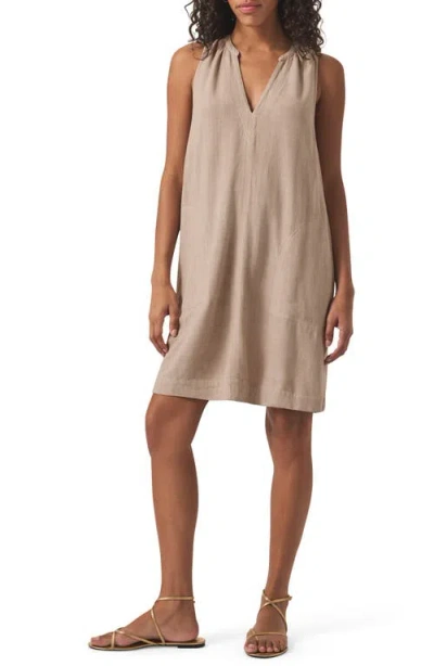 Splendid Mary Ann Sleeveless Shift Dress In Fawn