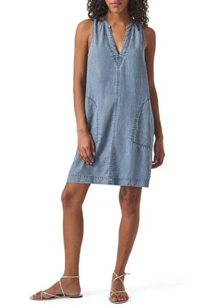 Splendid Mary Ann Sleeveless Shift Dress In Blue