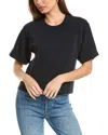 Splendid Supersoft Short Sleeve Sweatshirt In Blue