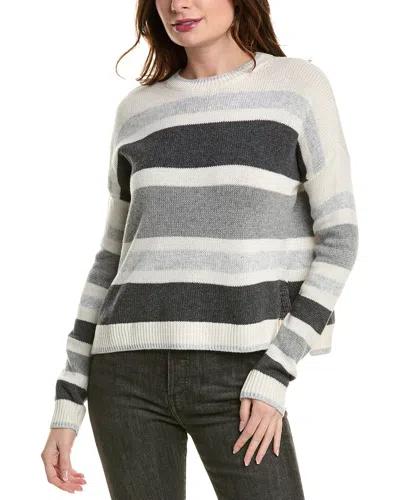 Splendid Maura Stripe Wool-blend Sweater In Black