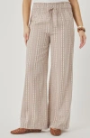 Splendid Meadow Embroidered Cotton Drawstring Pants In Neutral