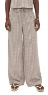 Splendid Meadow Embroidered Cotton Drawstring Pants In Neutral