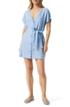 Splendid Melanie Belted Linen Minidress