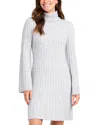 Splendid Meredith Turtleneck Sweater Dress In Ice Heather Grey