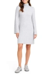 Splendid Merideth Turtleneck Long Sleeve Rib Sweater Dress