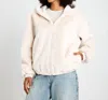 Splendid Mikki Fur Bomber Jacket In Snow In White