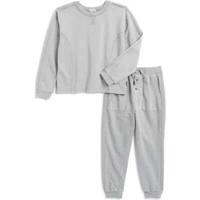Splendid Kids' Little Boy's 2-piece T-shirt & Joggers Set In Cement