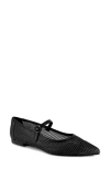 Splendid Morgana Mesh Mary Jane Flat In Black Mesh