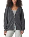 Splendid Nala Zip Up Hooded Sweater In Gray