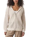 Splendid Nala Zip Up Hooded Sweater In Gold