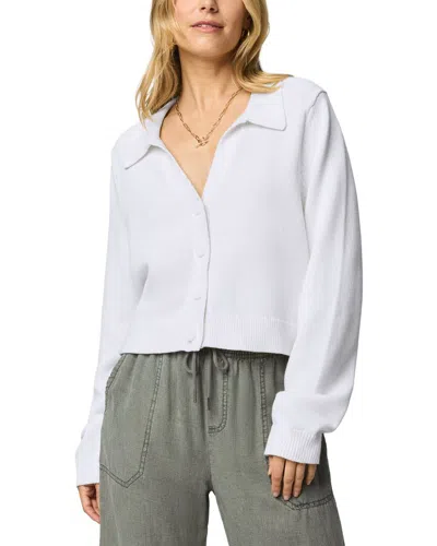 Splendid Nicolette Polo Sweater In White