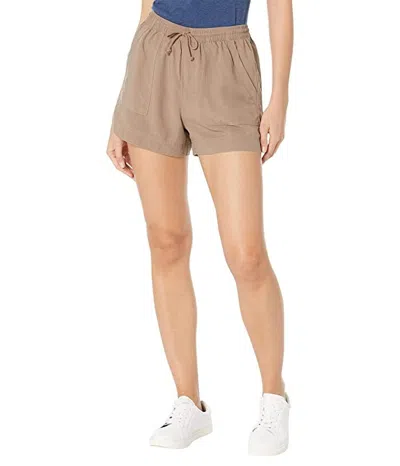 Splendid Noah Sweat Shorts Women's Mocha Lyocell Drawstring Waist Active Jdm1983 In Brown