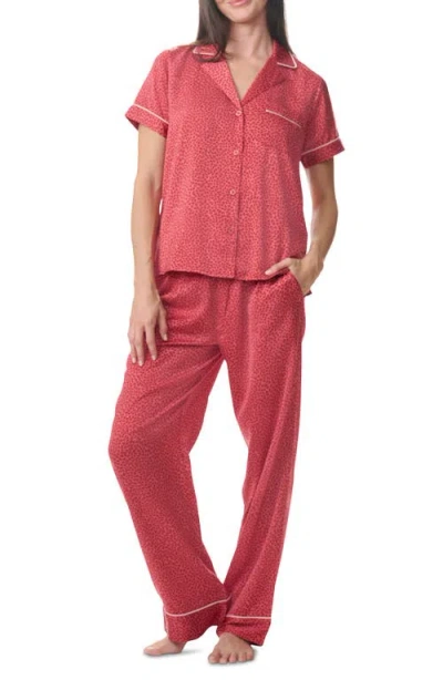 Splendid Notch Collar Pajamas In Mini Heart Toss