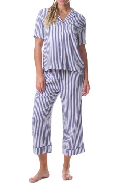 Splendid Notch Collar Pajamas In Simple Stripe