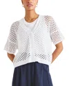 Splendid Nova Short Sleeve Cotton Pointelle Cardigan