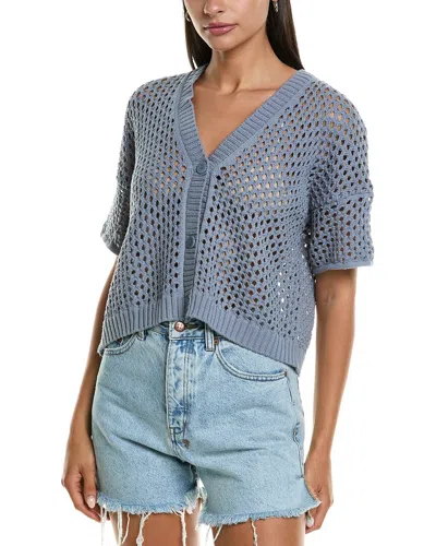 Splendid Nova Pointelle Cardigan In Blue