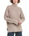 Splendid Oakley Turtleneck Wool-blend Sweater In Neutral