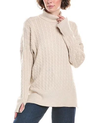 Splendid Oakley Turtleneck Wool-blend Sweater In Neutral