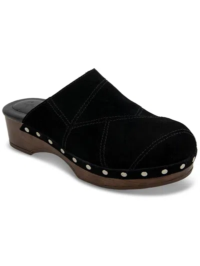 Splendid Odette Womens Leather Slip On Clogs In Black