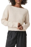Splendid Olivia Cotton Crop Sweater In Moonstone