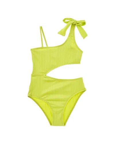 Splendid Kids' One-shoulder Monokini In Green