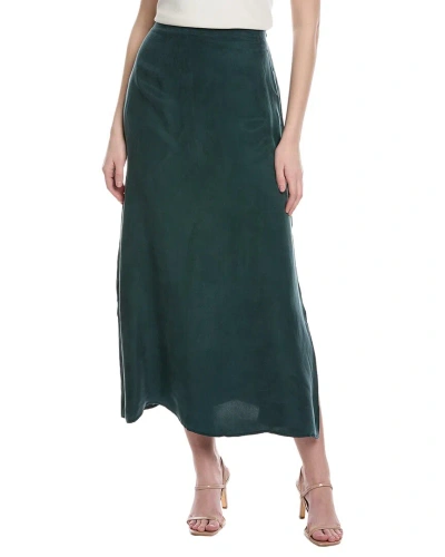 Splendid Orla Satin Maxi Skirt In Green