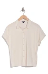 Splendid Padua Short Sleeve Button-up Shirt In Moonstone