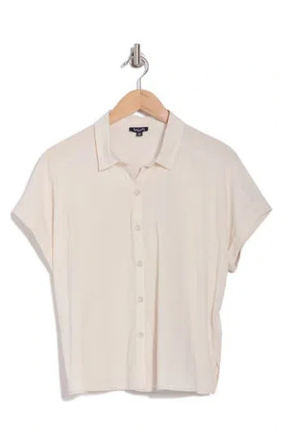 Splendid Padua Short Sleeve Button-up Shirt In Moonstone