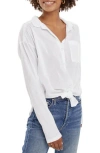 Shop Splendid Paige Button-up Shirt In White