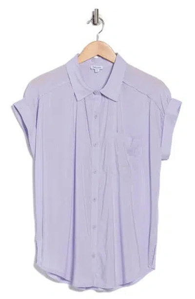 Splendid Paige Button-up Shirt In Purple