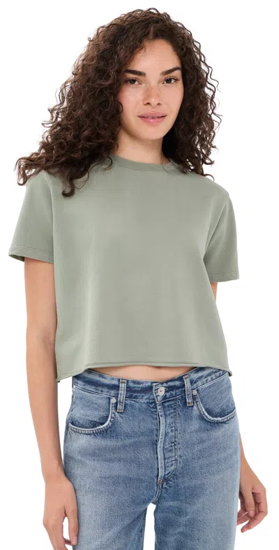 Splendid Palmer Terry Short Sleeve Tee Eucalyptus In Green