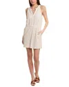 Splendid Paola V-neck Crochet Mini Dress In Brown