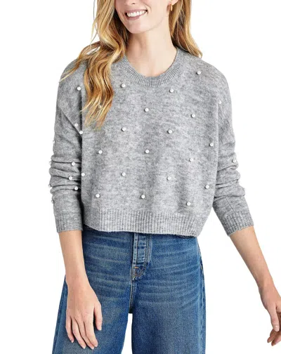 Splendid Pearl Crew Sweater In Heather Grey