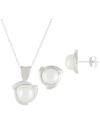 Splendid Pearls 10k 8-9mm Pearl Set