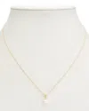 Splendid Pearls 14k 0.03 Ct. Tw Diamond & 6-6.5mm Pearl Pendant Necklace