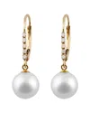 Splendid Pearls 14k 0.05 Ct. Tw. Diamond Earrings