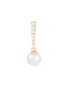 Splendid Pearls 14k 0.09 Ct. Tw. Diamond & 7-7.5mm Pearl Pendant