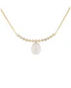 Splendid Pearls 14k 0.13 Ct. Tw. Diamond 8-8.5mm Pearl Pendant