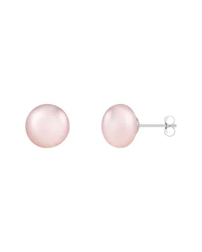 Splendid Pearls 14k 10mm Pearl Earrings In Pink