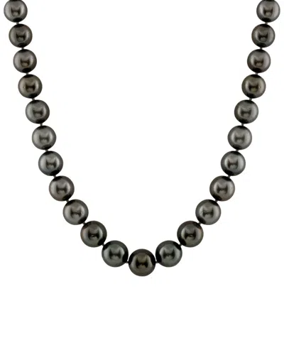 Splendid Pearls 14k 11-15mm Pearl Necklace In Black