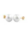 Splendid Pearls 14k 13-14mm Freshwater Pearl Studs