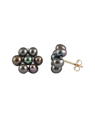 SPLENDID PEARLS SPLENDID PEARLS 14K 3-4MM FRESHWATER PEARL EARRINGS