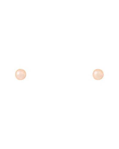 Splendid Pearls 14k 3-4mm Pearl Earrings In Pink