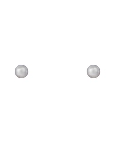 Splendid Pearls 14k 4-5mm Pearl Earrings In Silver