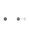 Splendid Pearls 14k 4mm Pearl Earrings In Black